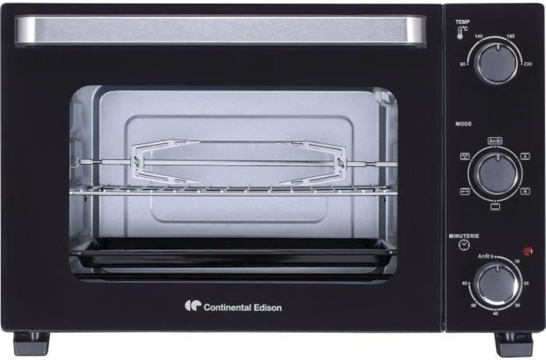 CONTINENTAL EDISON CEMF35B4 - Mini four électrique 35 l noir - 1500 W - Rôtisserie, convection naturelle