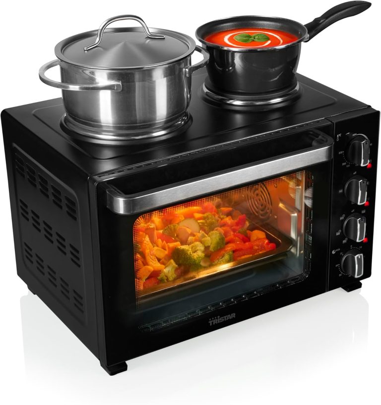 Tristar Four à convection avec 2 plaques de cuisson, capacité 35 L, 3200 W, corps en acier, mini-cuisine compacte pour repas complets, OV-3670