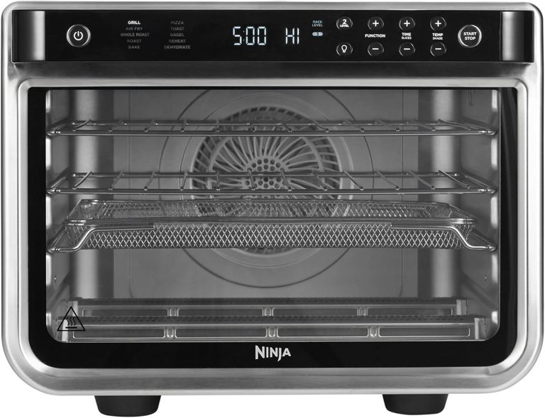 Ninja Foodi Four Multifonction 10-en-1, mini-four portable avec 10 fonctions de cuisson Air Fry, Roast, Grill, Bake, Silver/Black DT200EU
